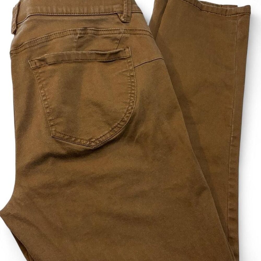 Democracy Ab’solution Size 14 Ankle Straight Leg Pants Brown